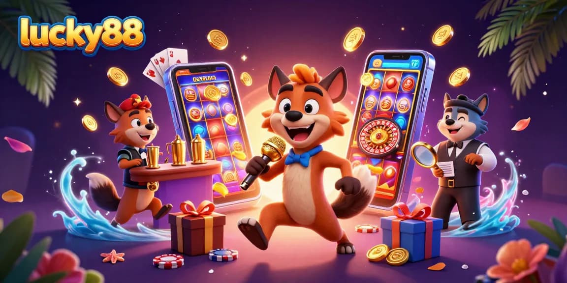 Experience the thrilling atmosphere of lucky88 at a vibrant comedy casino club featuring engaging hyena characters.