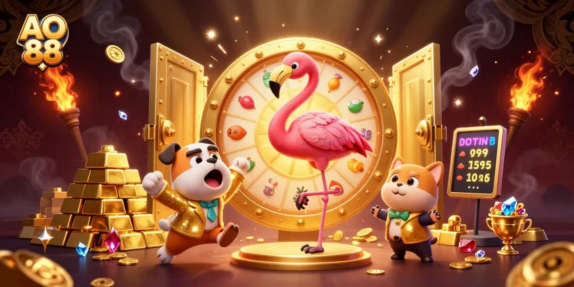 Celebrate wins with AO 88 while spinning the prize wheel for fabulous gambling rewards.