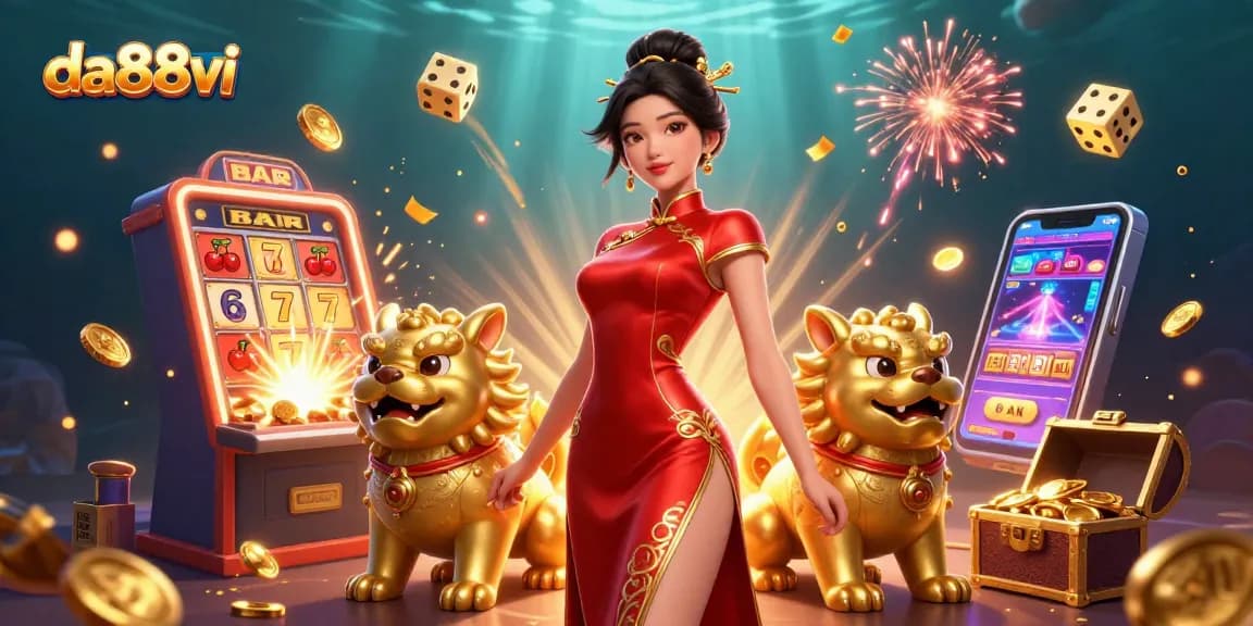 Engage with da88vi's vibrant gaming experience featuring thrilling jackpots and lively casino elements.