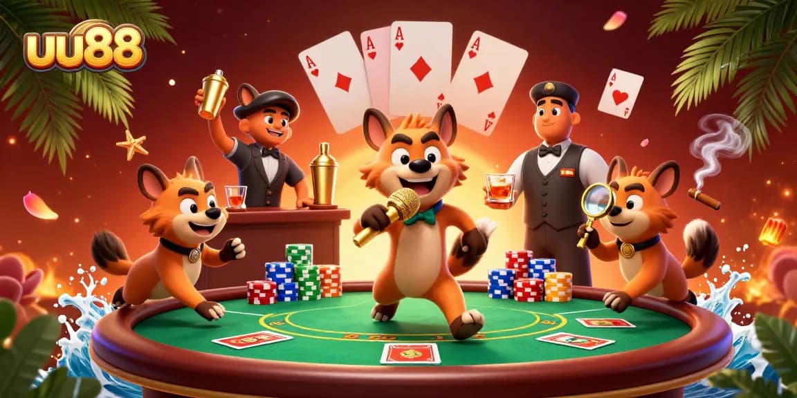 Experience the fun of uu88 as hyenas entertain at a vibrant comedy casino club.