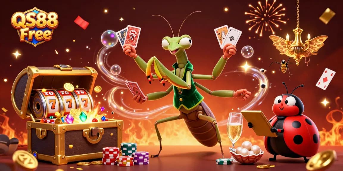 Experience the thrill of QS88 Free with vibrant characters and dynamic casino elements.