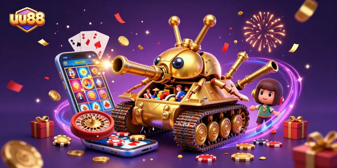 Experience thrilling gaming action at uu88 with a charming golden beetle casino tank overflowing with vibrant elements.