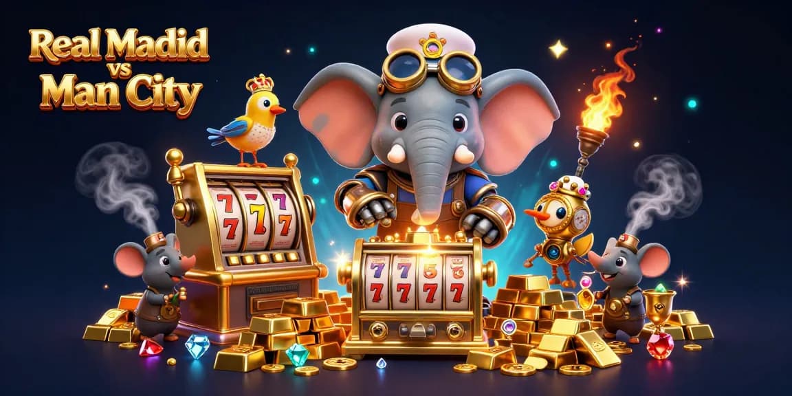 Spin the reels and enjoy thrilling moments in the Real Madrid vs Man City slot game!