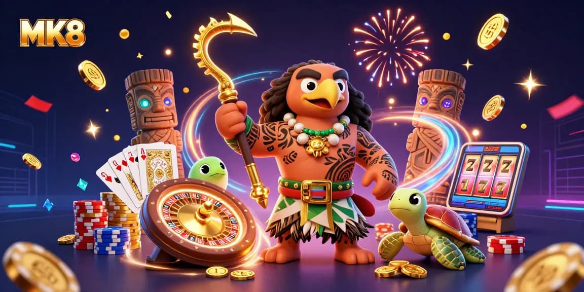 Engage with MK8's thrilling slots and jackpots, featuring vibrant graphics and dynamic gameplay.