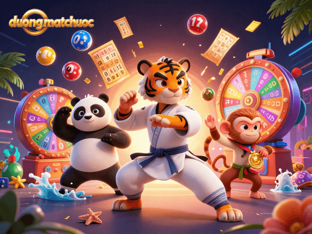 Experience the thrilling game of duongmatchuoc with vibrant characters in a dynamic casino setting.