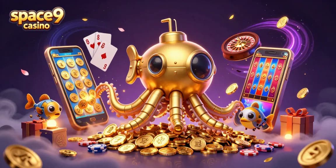 Experience thrilling gameplay at space9 casino with animated characters and exciting gaming elements.