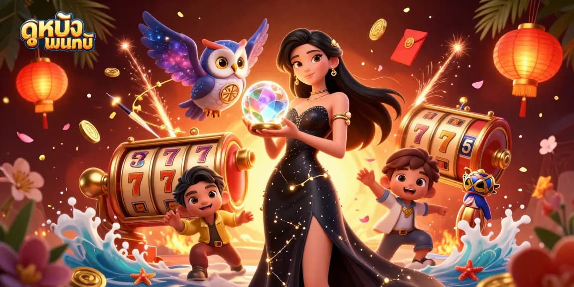 Engaging ดูหนังออนไลน์ experience with 3D elements showcasing vibrant casino aesthetics.
