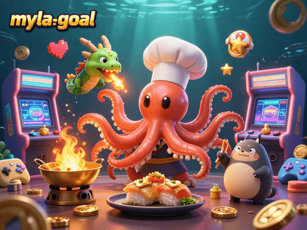 Engage in the myla-goal gaming experience with vibrant characters and rich casino elements.