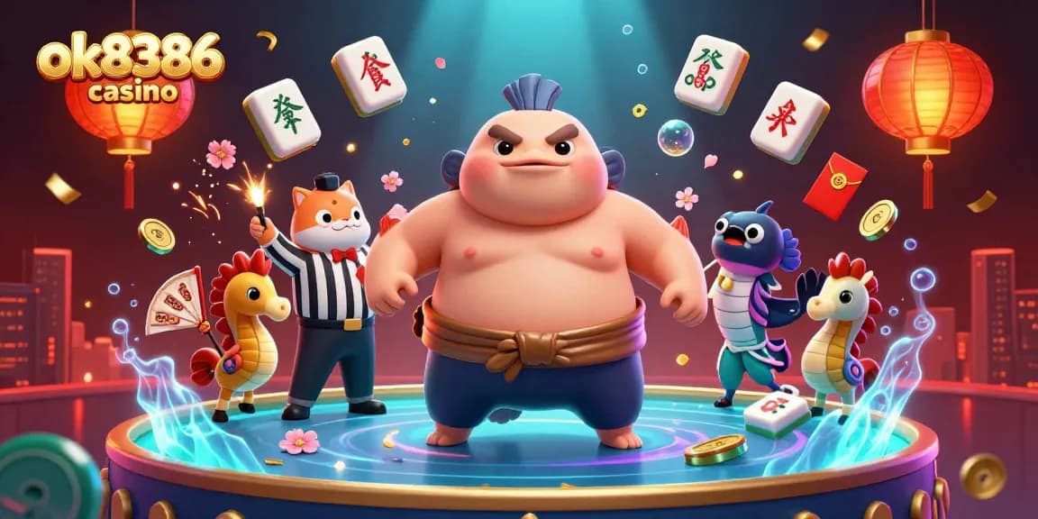 Engage with the exciting ok8386 casino as a giant fugu and catfish celebrate in a vibrant underwater scene.