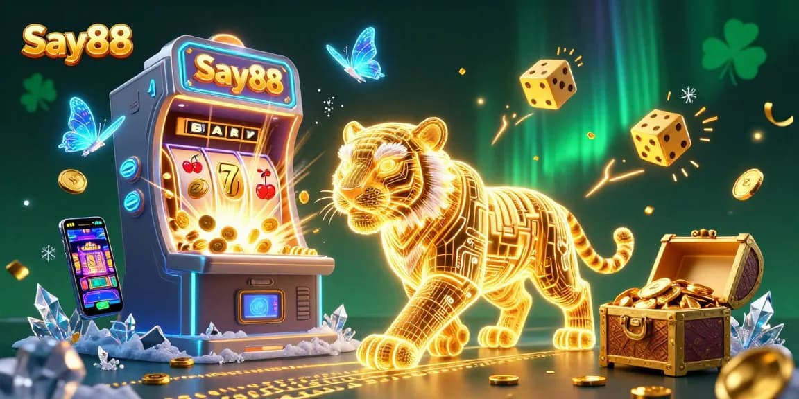 Engage with Say88's dynamic slot machines and thrilling experience in this vibrant casino scene.