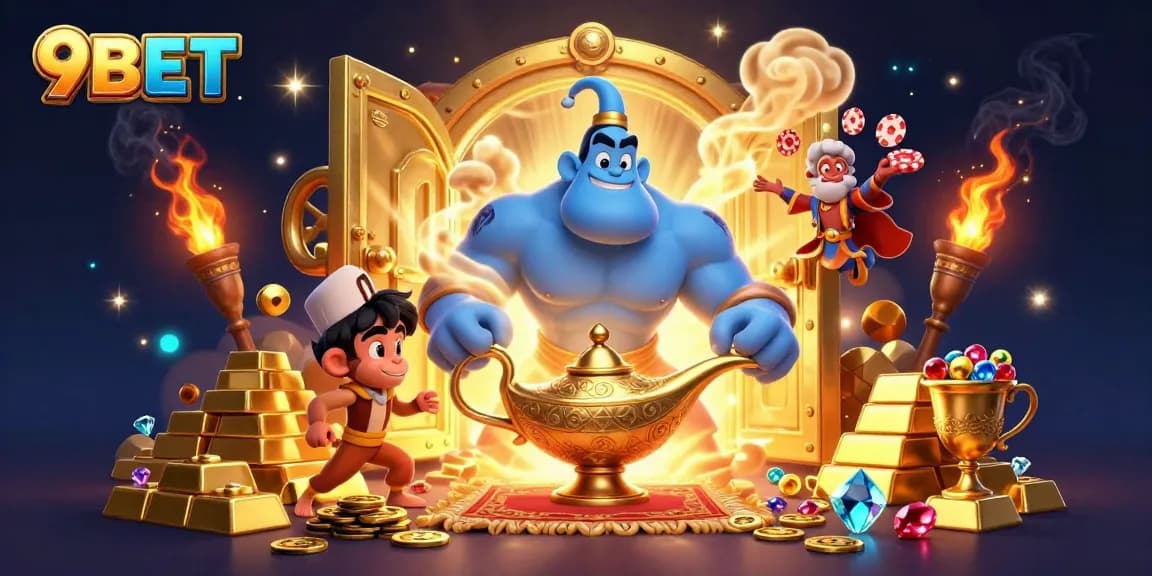 Experience thrilling wins with 9BET through magic and fun in this vibrant casino scene.