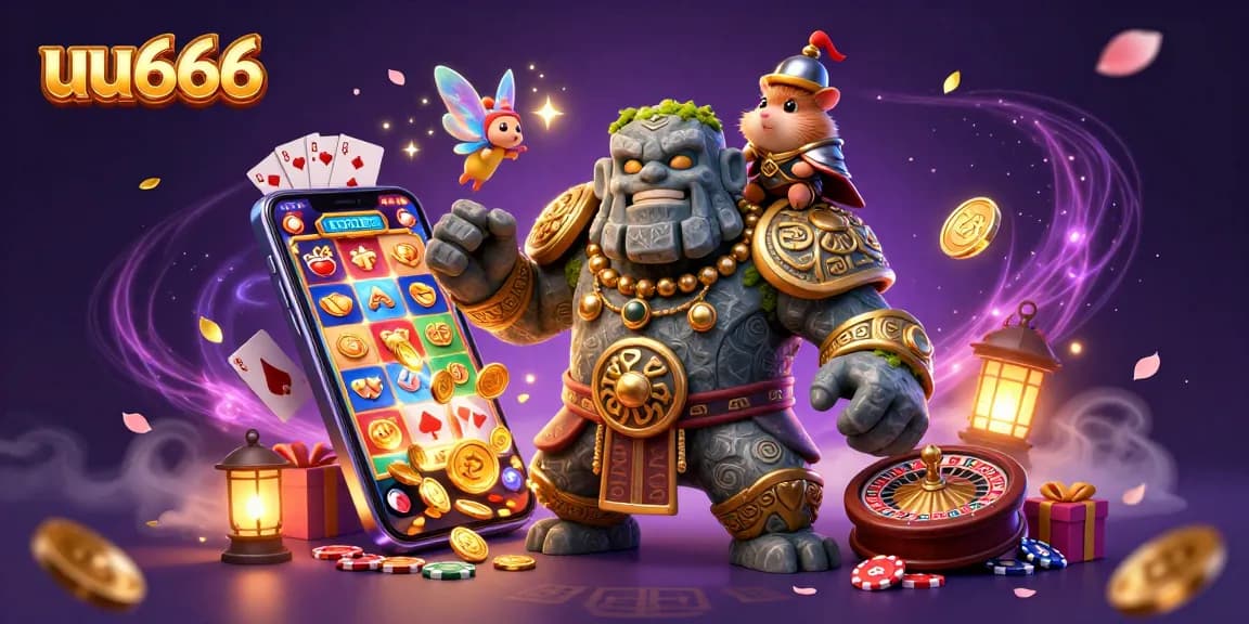 Experience thrilling gameplay with uu666 in this vibrant casino scene featuring enchanting characters and games.