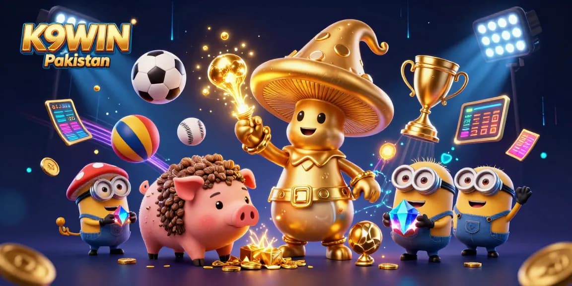 Engage in dynamic sports betting with K9WIN Pakistan's thrilling immersive 3D casino scene.