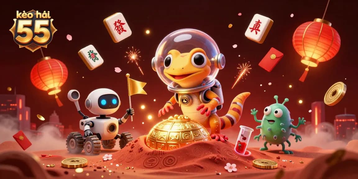 Engage with kèo nhà cái 55 as a Martian gecko discovers a golden casino on Mars.