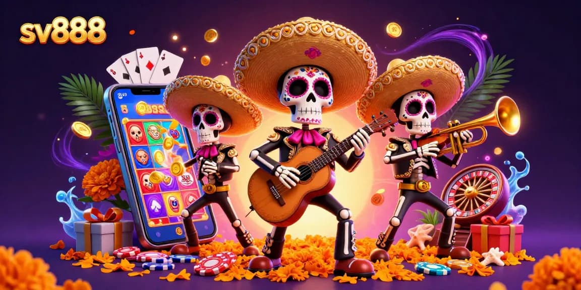Experience exhilarating gaming with sv888, featuring vibrant slot games and colorful characters.