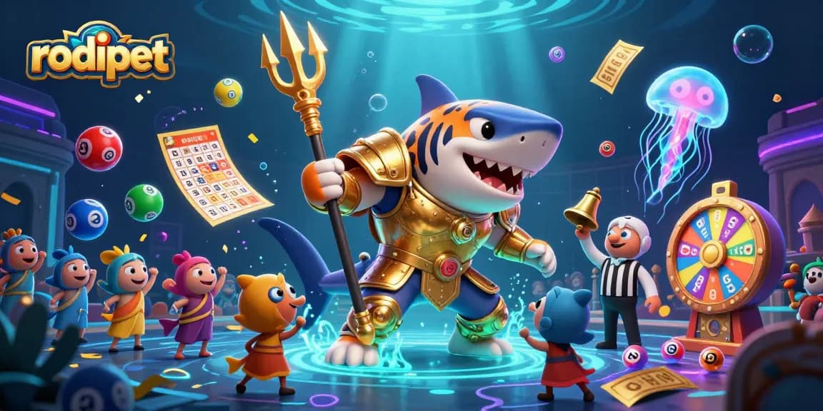 Experience the thrill of rodipet-themed gambling with dynamic cartoon illustrations and vibrant casino elements.