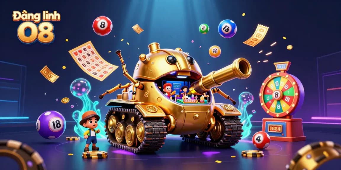 Experience the thrill of Đăng nhập O8 with vibrant confetti and prize elements in this dynamic casino scene.
