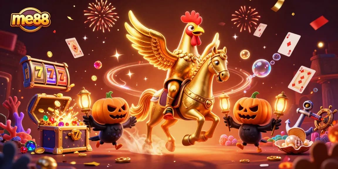 Experience thrilling gaming action at me88 with captivating visuals and dynamic casino elements.