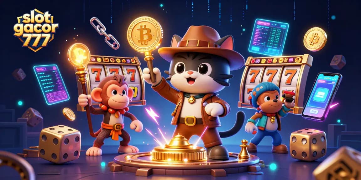 Play slot gacor 777 with thrilling jackpot reels and glowing crypto coins in an exciting 3D adventure.