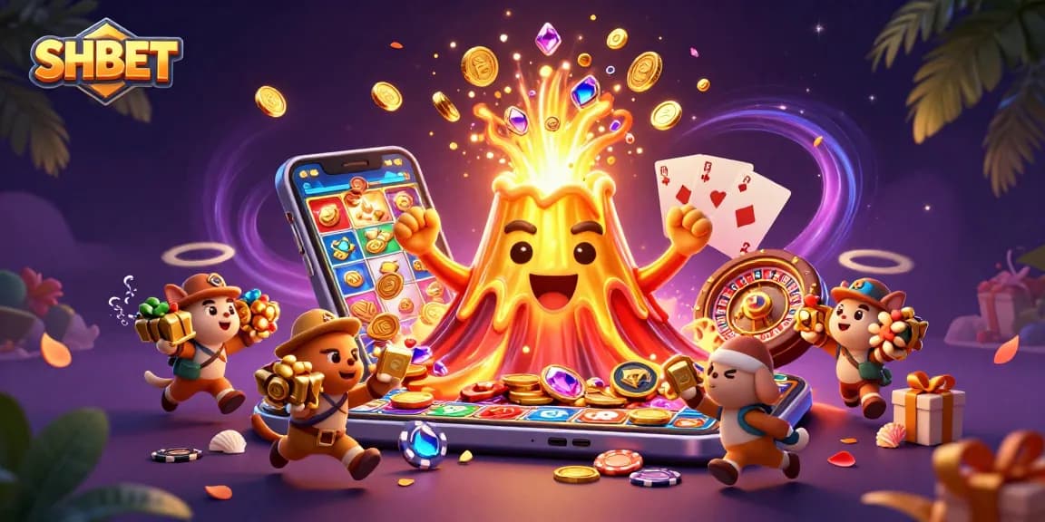 Immerse in SHBET's thrilling gameplay with golden treasures and dynamic casino elements.