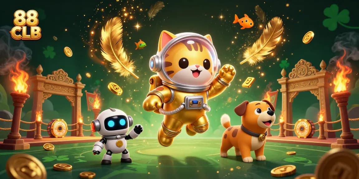 Win big at 88 CLB with this engaging space-themed casino illustration capturing the excitement of gaming.