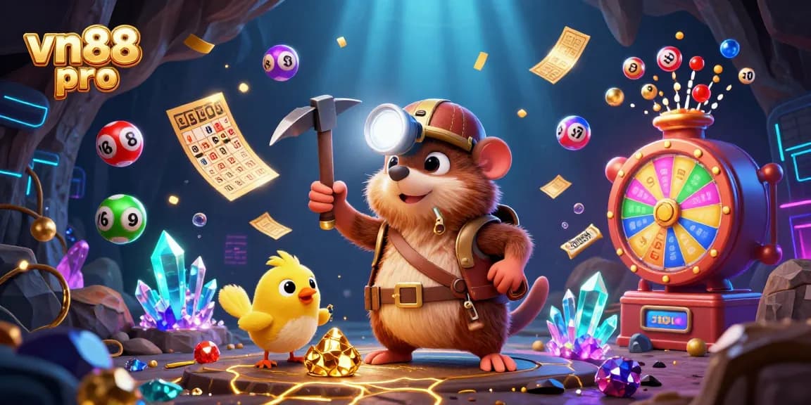 Join the fun with vn88 pro as colorful lottery elements and friendly characters brighten the casino experience.