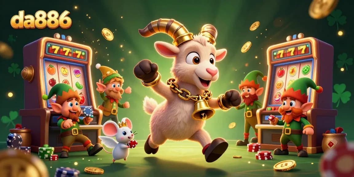 Experience thrilling action at da886 with festive Krampus overseeing a vibrant holiday-horror casino environment.