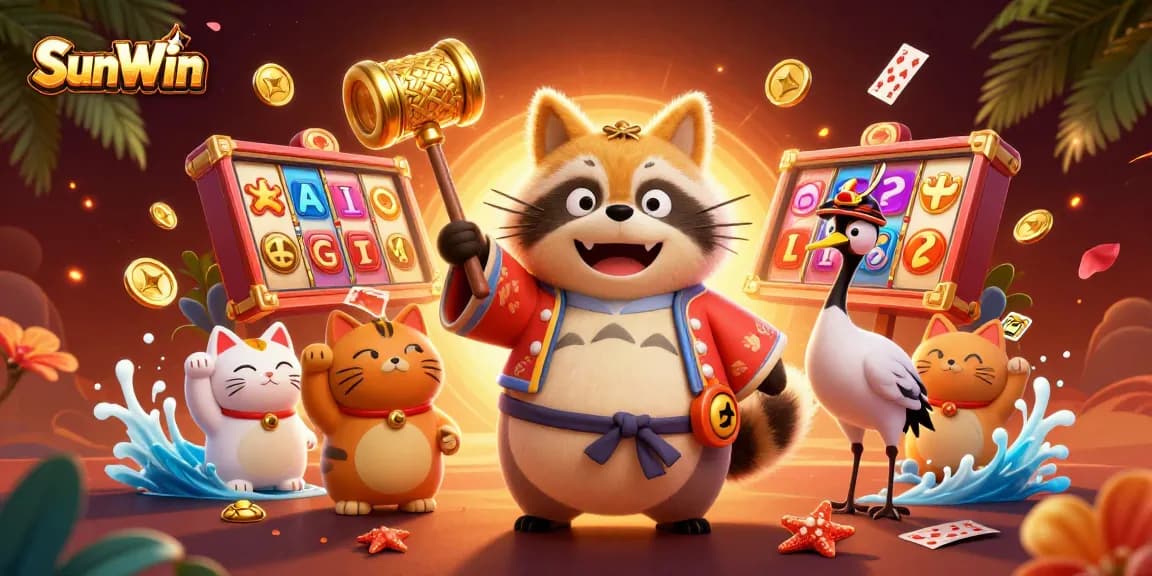 Spin the reels with SunWin as colorful jackpots and lucky fortune cats bring in wins.