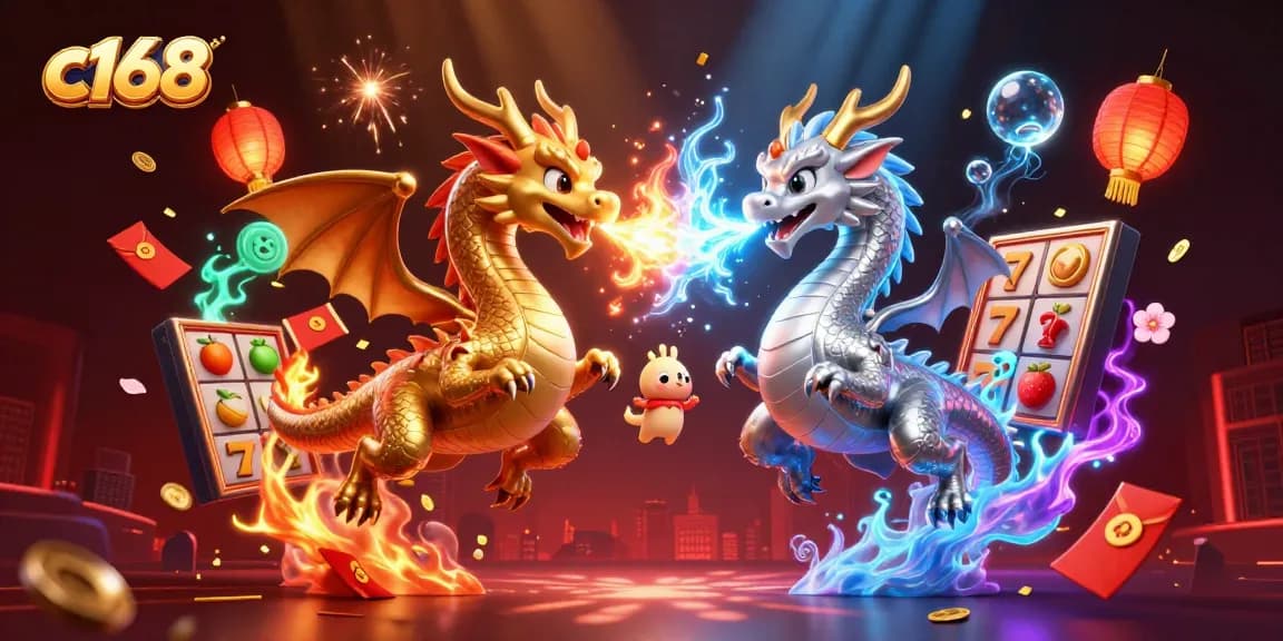 Engage in thrilling gaming experiences with c168's vibrant dragons and dynamic casino elements.