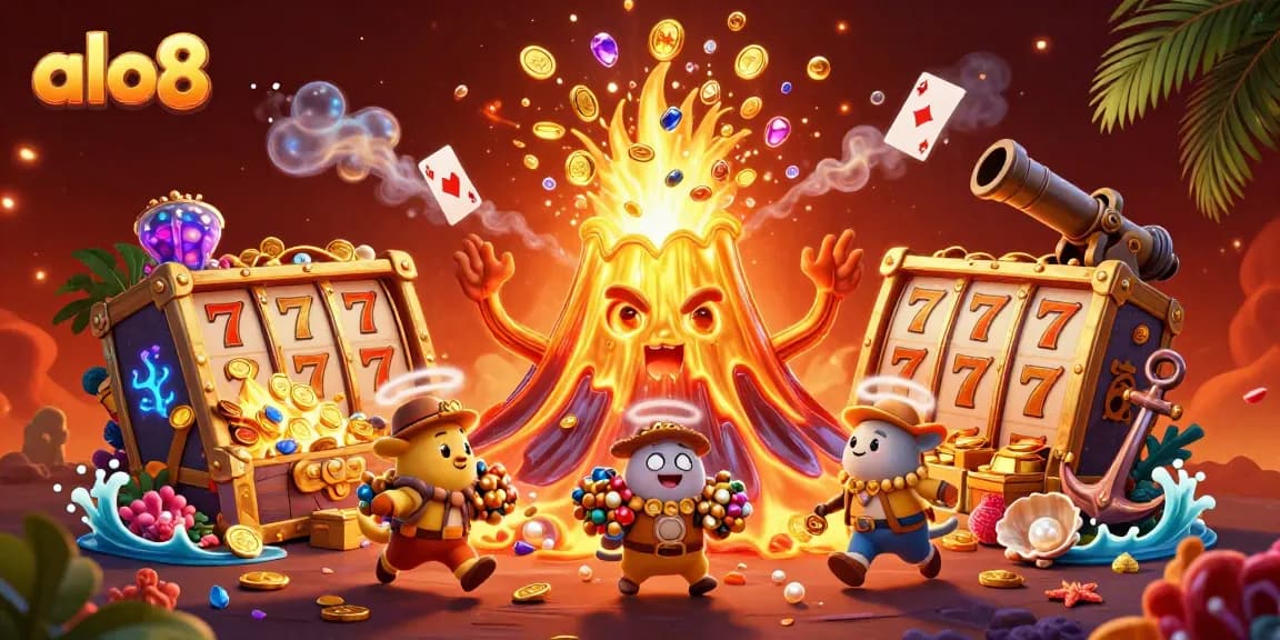 Experience the thrill of winning at alo8 with vibrant 3D cartoon casino adventure filled with treasures.