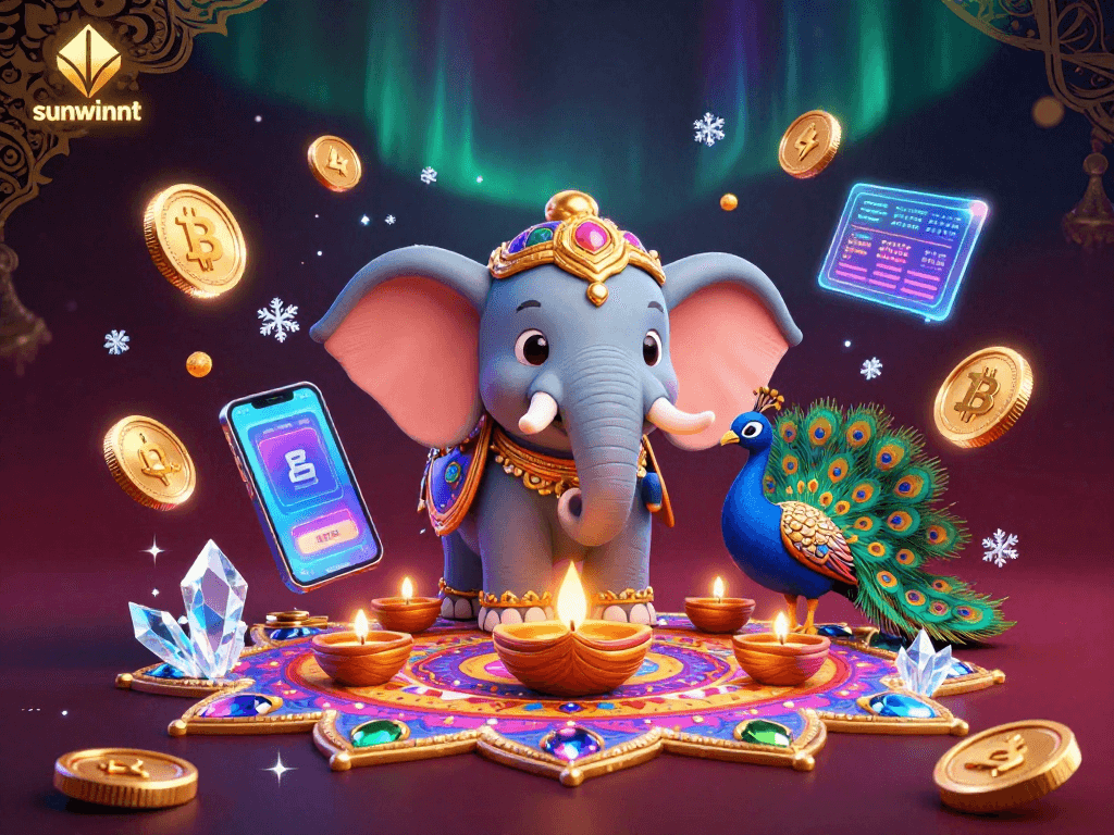 Join sunwinnt for thrilling gaming adventures with our vibrant casino-inspired 3D illustration!