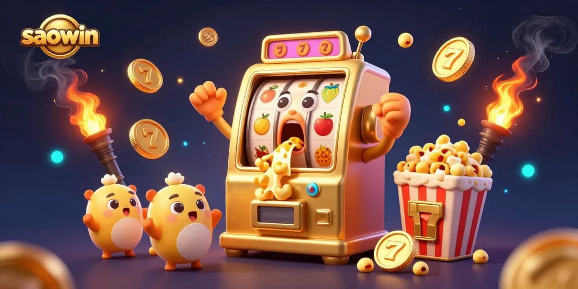 Experience the excitement of saowin with a golden jackpot slot machine celebrating big wins amidst vibrant gaming elements.