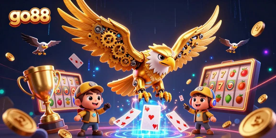 Engage in thrilling gameplay with go88 casino's vibrant virtual action featuring slots and golden eagle.