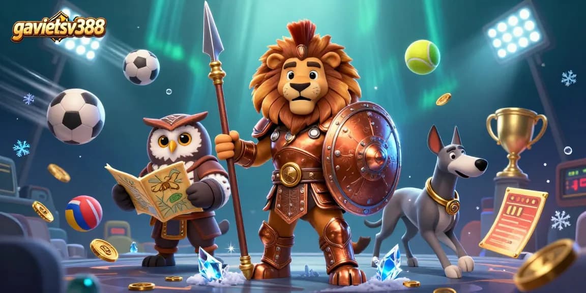 Engage with gavietsv388's thrilling betting adventure featuring a Spartan lion, owl strategist, and greyhound messenger.