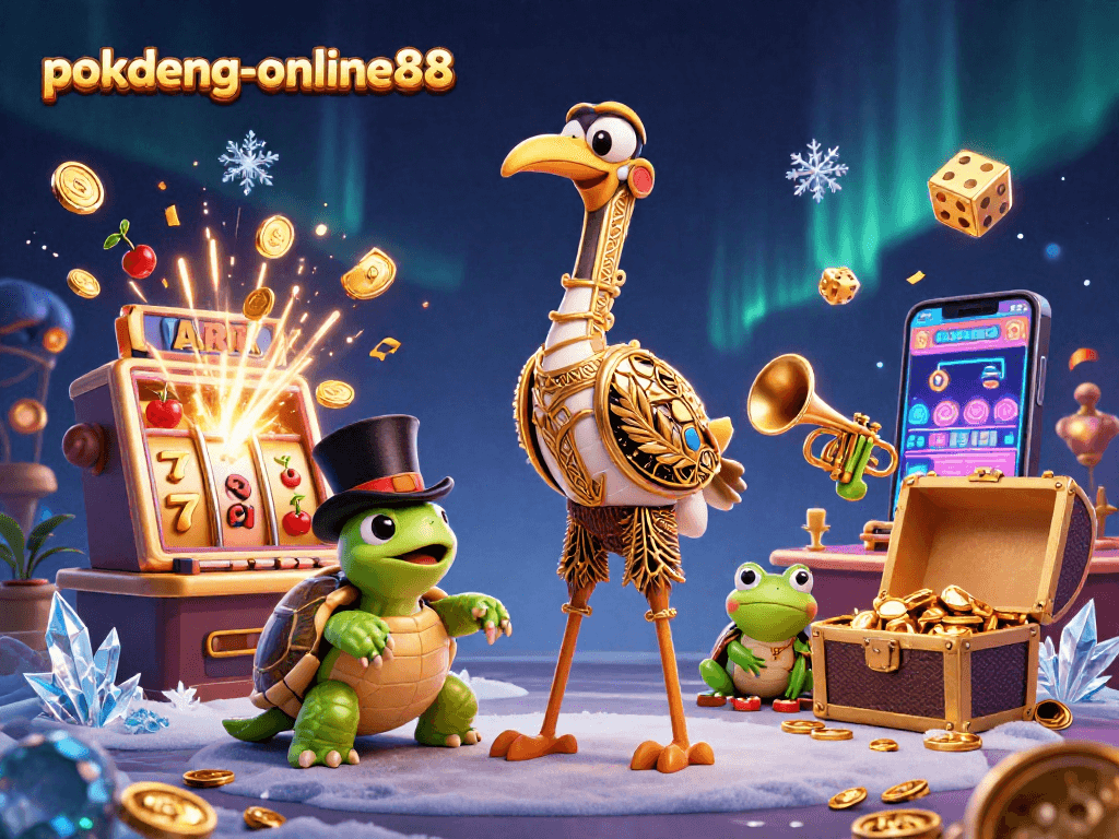 Engage with thrilling gameplay at pokdeng-online88 with colorful slot machines and lively characters.