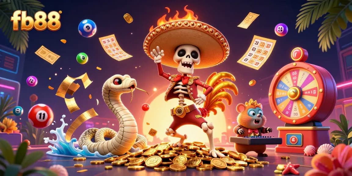 Experience the excitement of fb88 with vibrant characters and dynamic gambling elements.