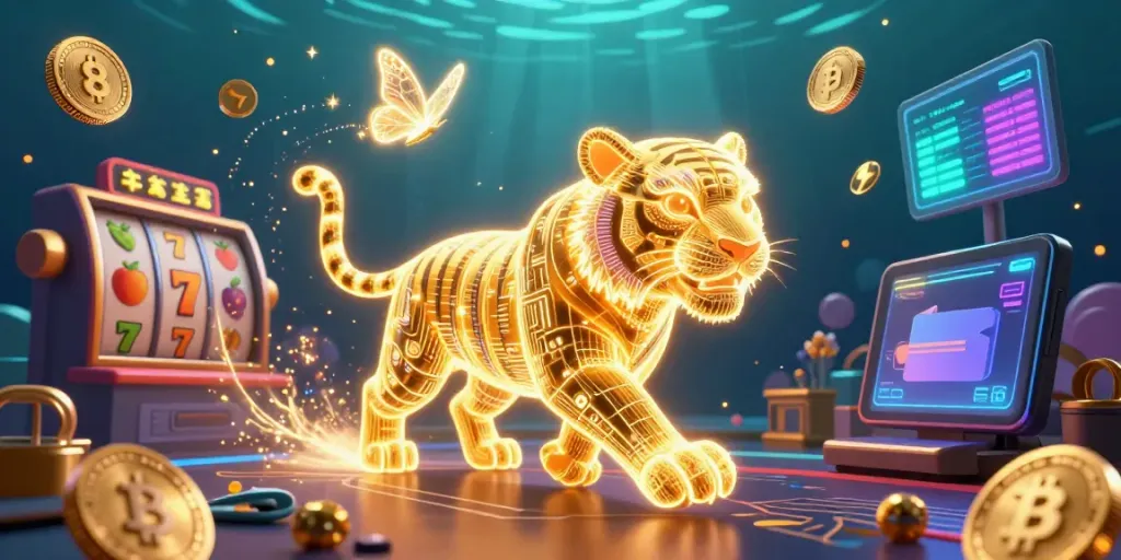 Experience thrilling wins at S8’s digital casino with a vibrant and energetic 3D scene.