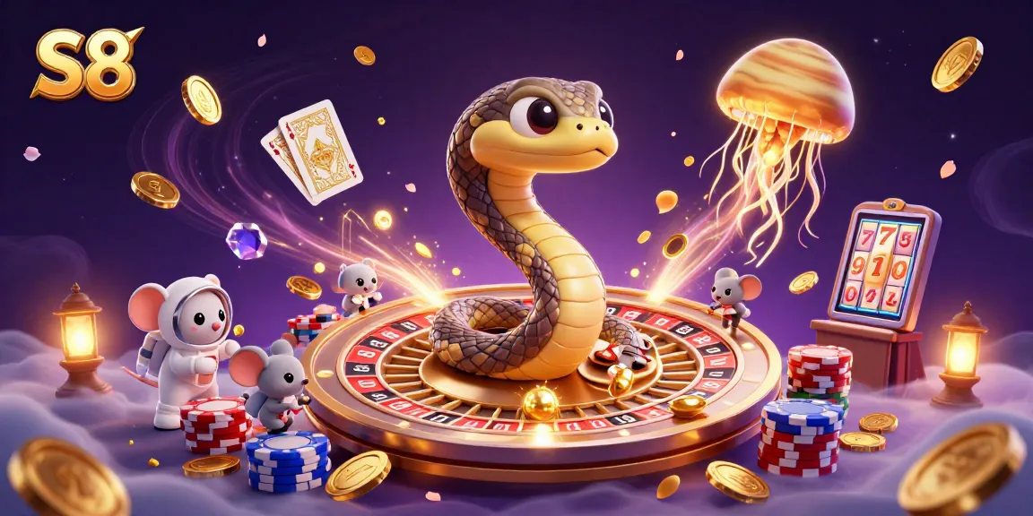 Experience S8’s exciting bets as astronaut mice wager on Saturn's roulette rings in a stunning cosmic scene.