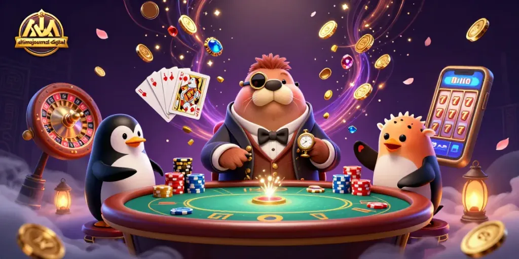 Engage with the underwater casino world in ahimajournal-digital through this vibrant scene featuring poker!