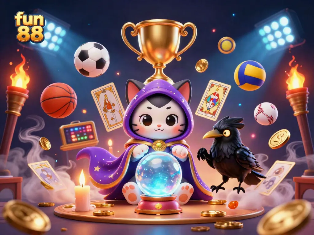 Experience fun 88 through thrilling sports betting elements and vibrant 3D characters in a dynamic scene.