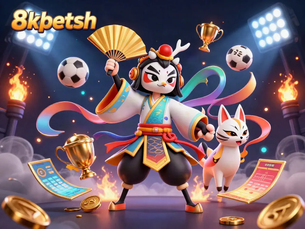 Experience thrilling sports action with 8xbetsh in a vibrant 3D casino scene