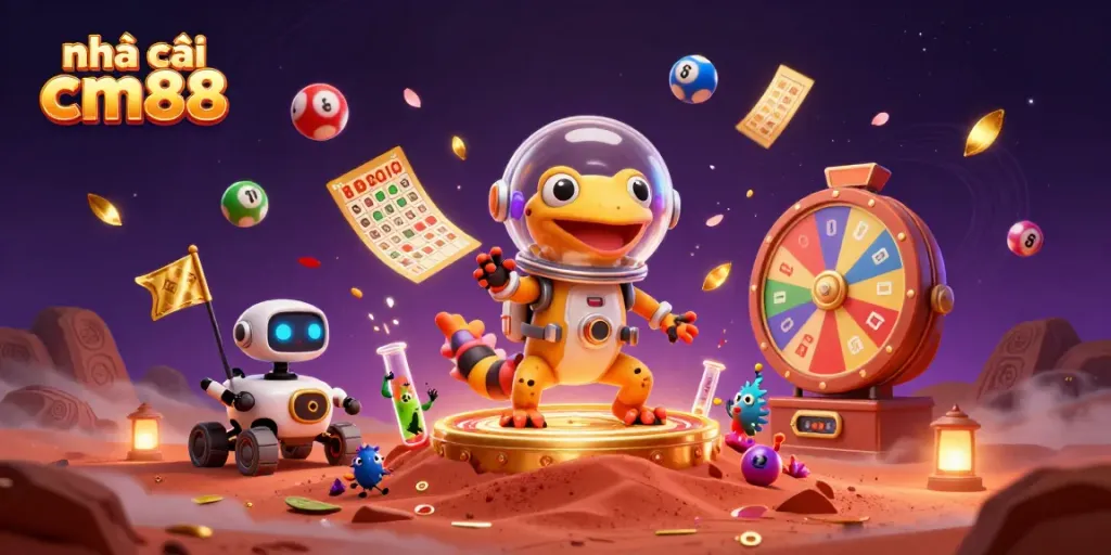 Experience the fun at nhà cái cm88 with a vibrant Martian casino adventure!