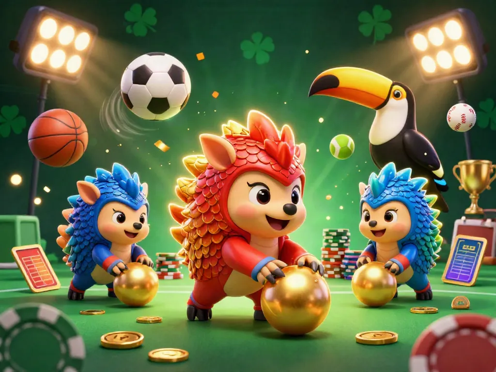 Experience exciting gambling action with gavangtv featuring rival pangolins rolling through poker chips.