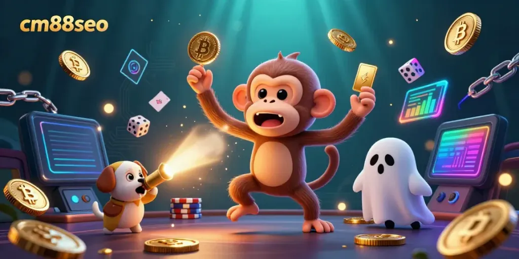 Engage with cm88seo's thrilling casino world through a ghostly monkey's gold duel.
