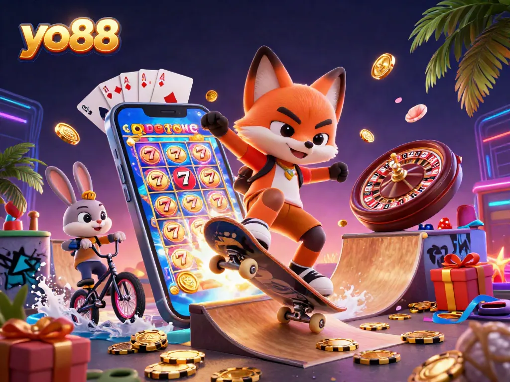 Experience thrilling games and features at yo88 with colorful slot visuals and engaging characters.