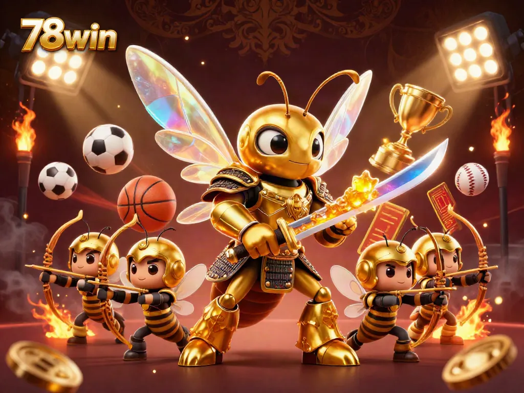 Engage with 78win's vibrant 3D casino scene featuring dynamic sports betting action.