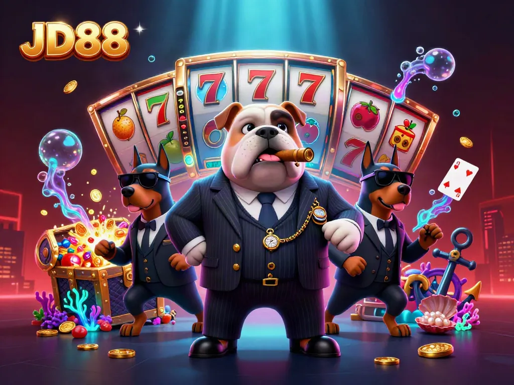 Experience thrilling gameplay at JD88 with animated characters and dynamic casino elements.