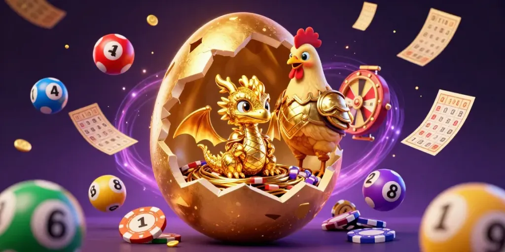 Engage with the TK88 gaming experience featuring a golden dragon and vibrant casino elements.