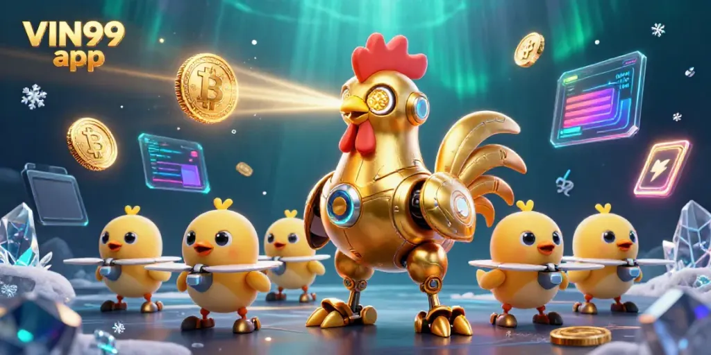 Experience thrilling gameplay with VIN99 app in a vibrant 3D casino undersea world.