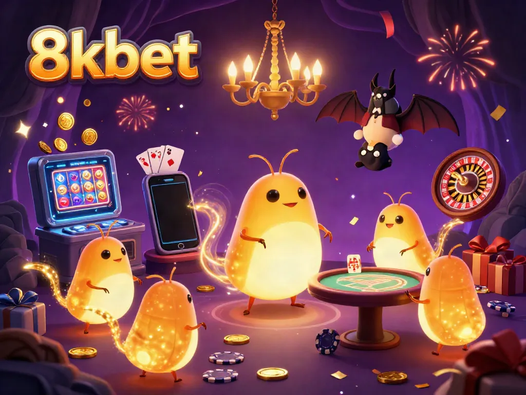 Experience the excitement at 8xbet's casino with vibrant glowworms and dynamic games.